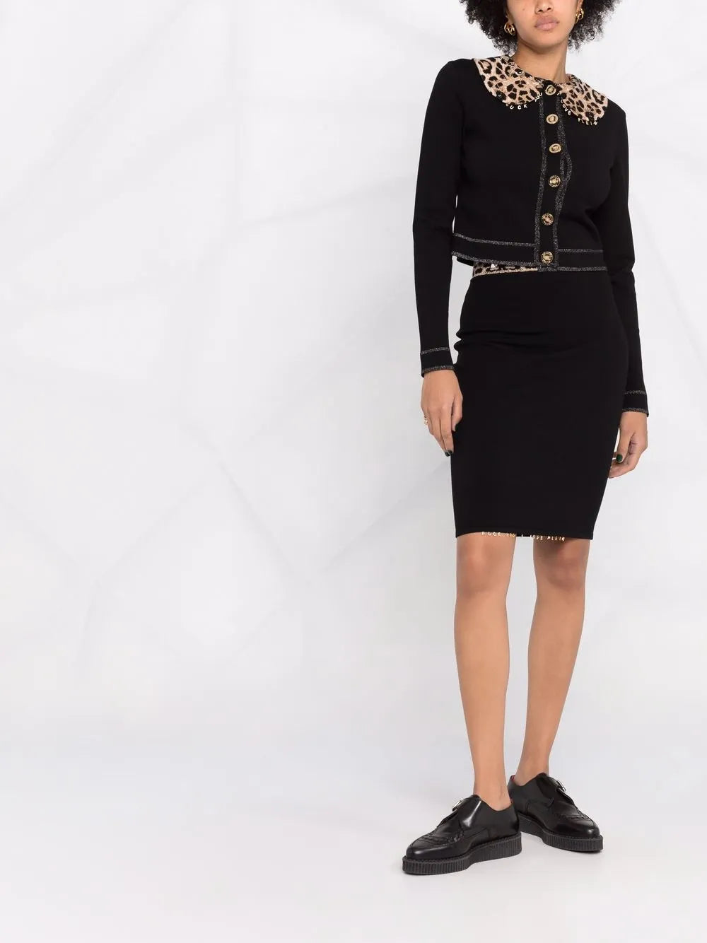 Leopard Print Waistband Skirt