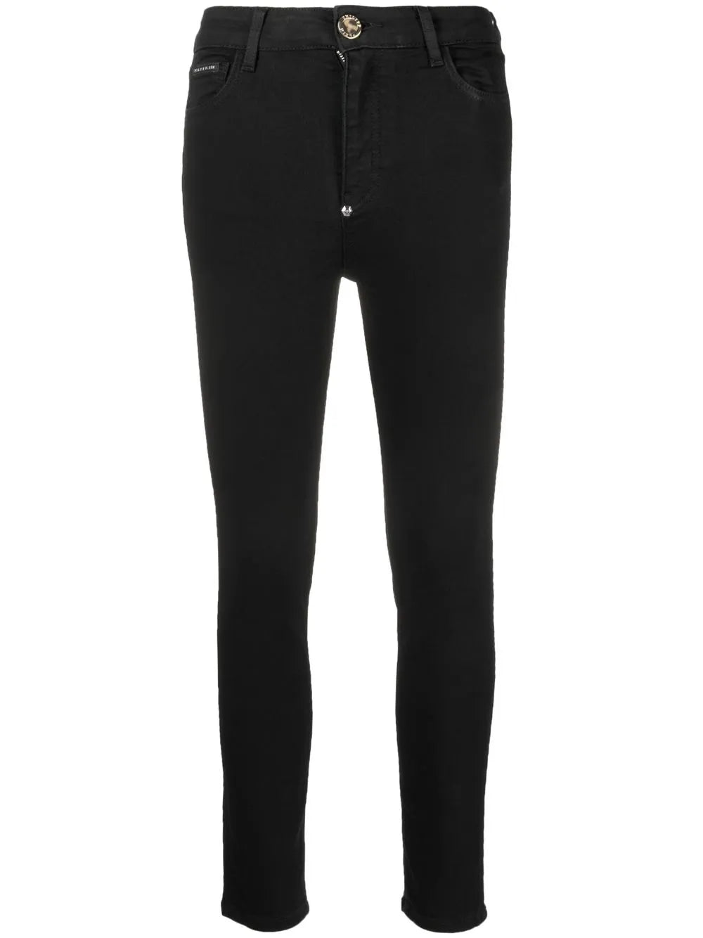 Metallic Skull Skinny Jeans