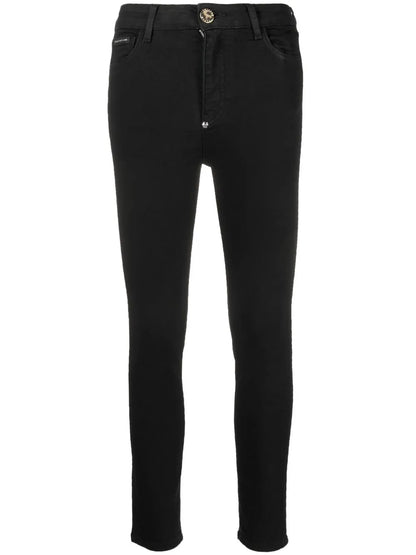 Metallic Skull Skinny Jeans