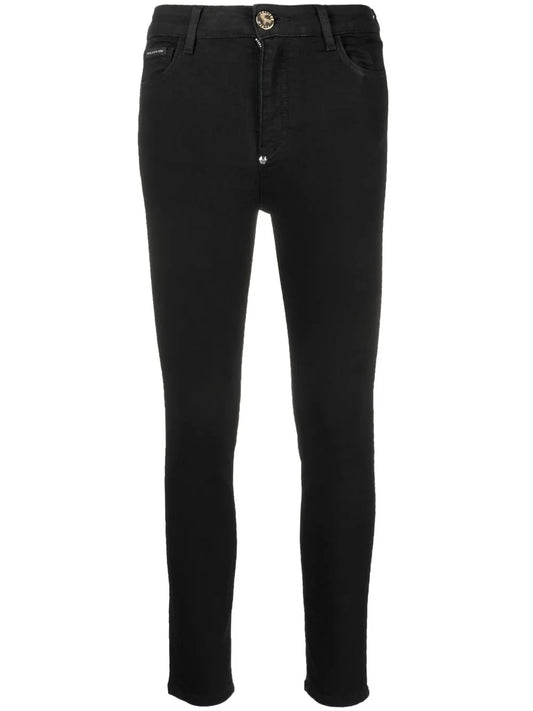 Metallic Skull Skinny Jeans