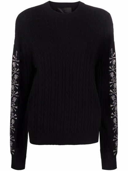Sequin Skull Pullover Jumper