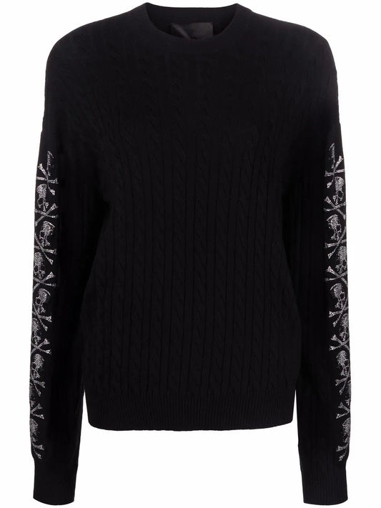 Sequin Skull Pullover Jumper