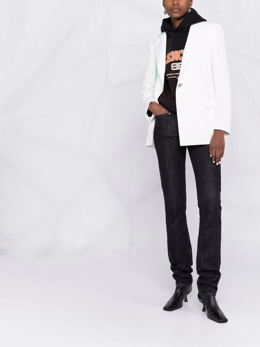 Embellished Single-Breasted Blazer