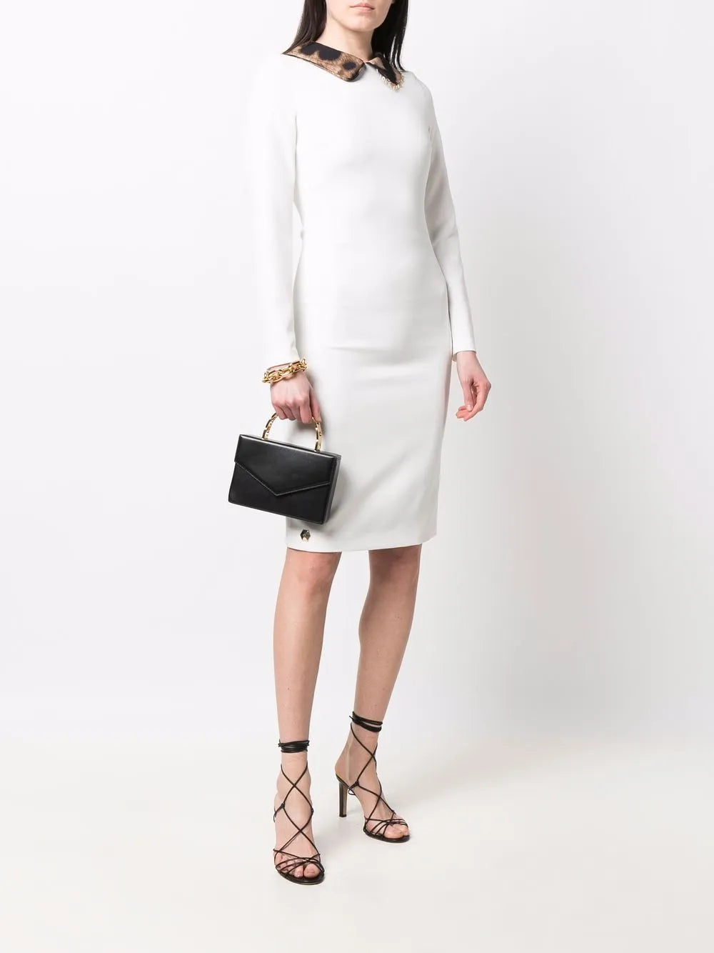 Leopard-Collar Dress