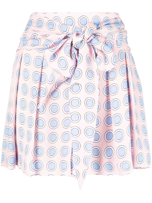 Spot-Print Tied-Waist Shorts