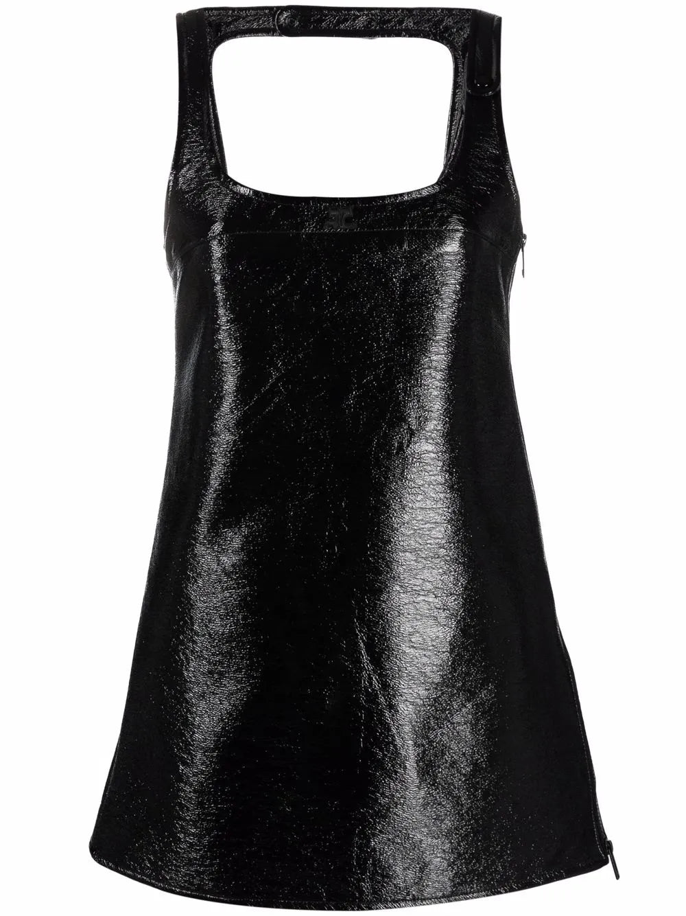 Sleeveless Vinyl Mini Dress
