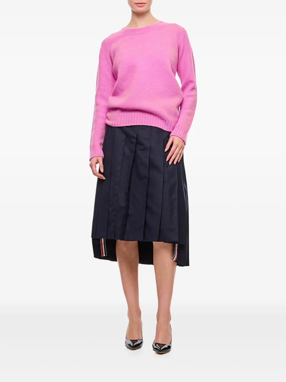 Super 120S Twill Pleated Skirt