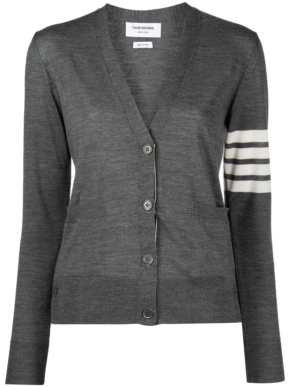 4-Bar Stripe V-Neck Cardigan