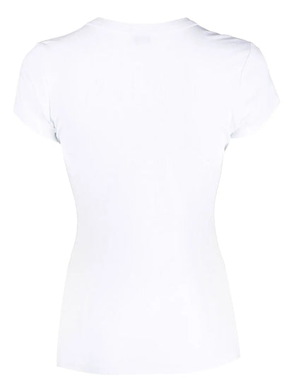 Ribbed-Knit Short-Sleeved T-Shirt