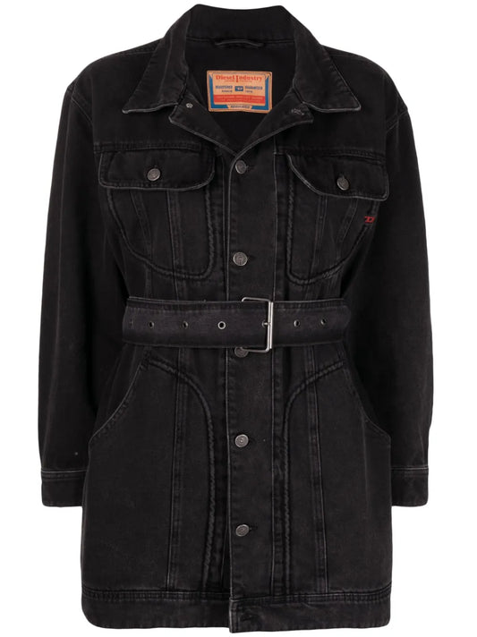 De-Flaminia Belted Denim Jacket