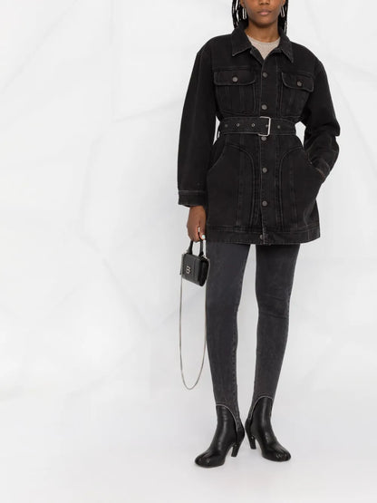 De-Flaminia Belted Denim Jacket