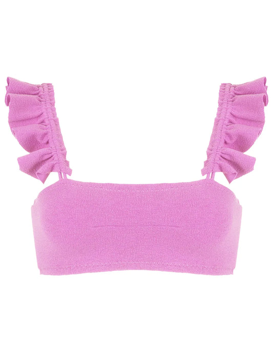 Zarbo Ruffle-Embellished Bikini Top