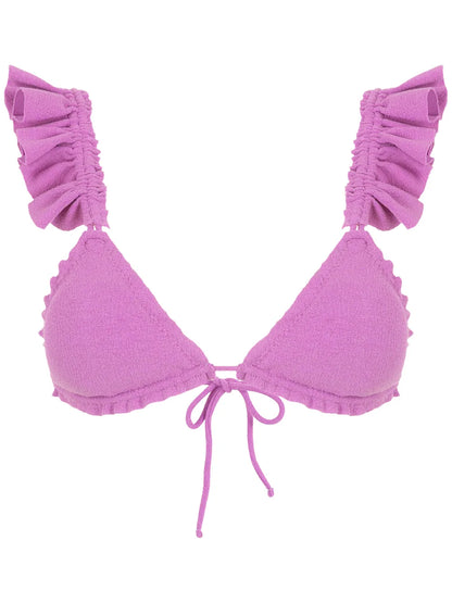 Laven Ruffle-Embellished Bikini Top