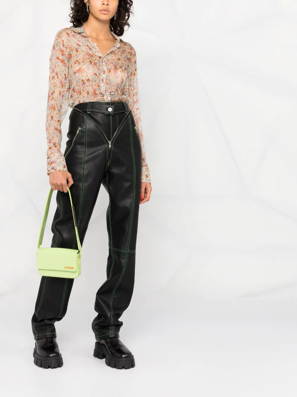 Silk Floral-Print Shirt