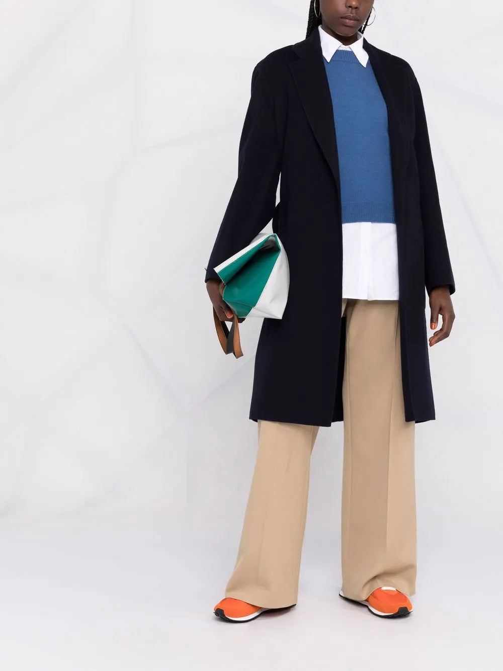 Belted Single-Breasted Coat