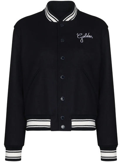 Embroidered-Logo Bomber Jacket