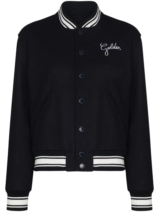 Embroidered-Logo Bomber Jacket