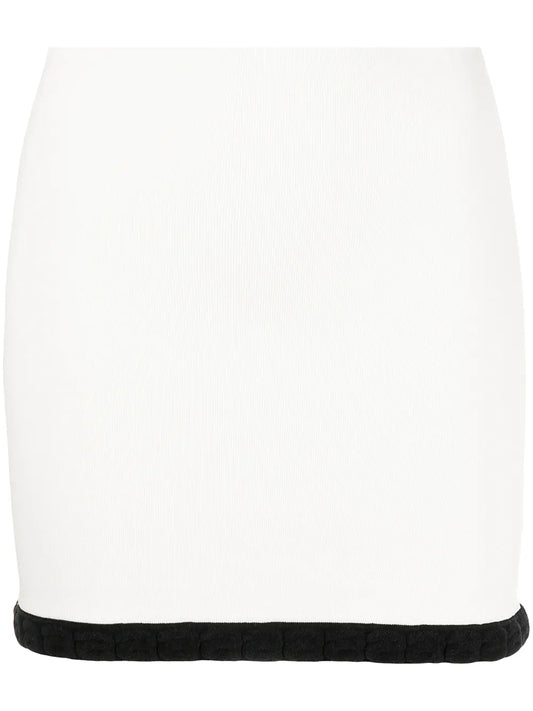 Logo-Trim Jacquard Mini Skirt