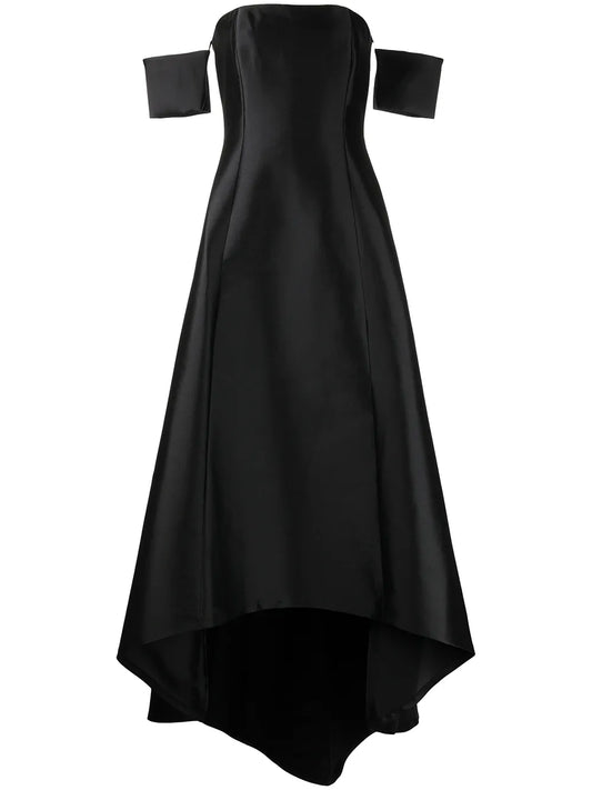 Agyness Hi-Lo Strapless Gown