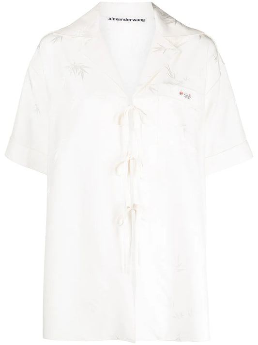 Jacquard Pajama-Style Shirt