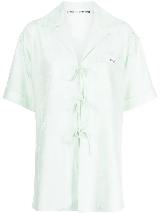 Jacquard Pajama-Style Shirt