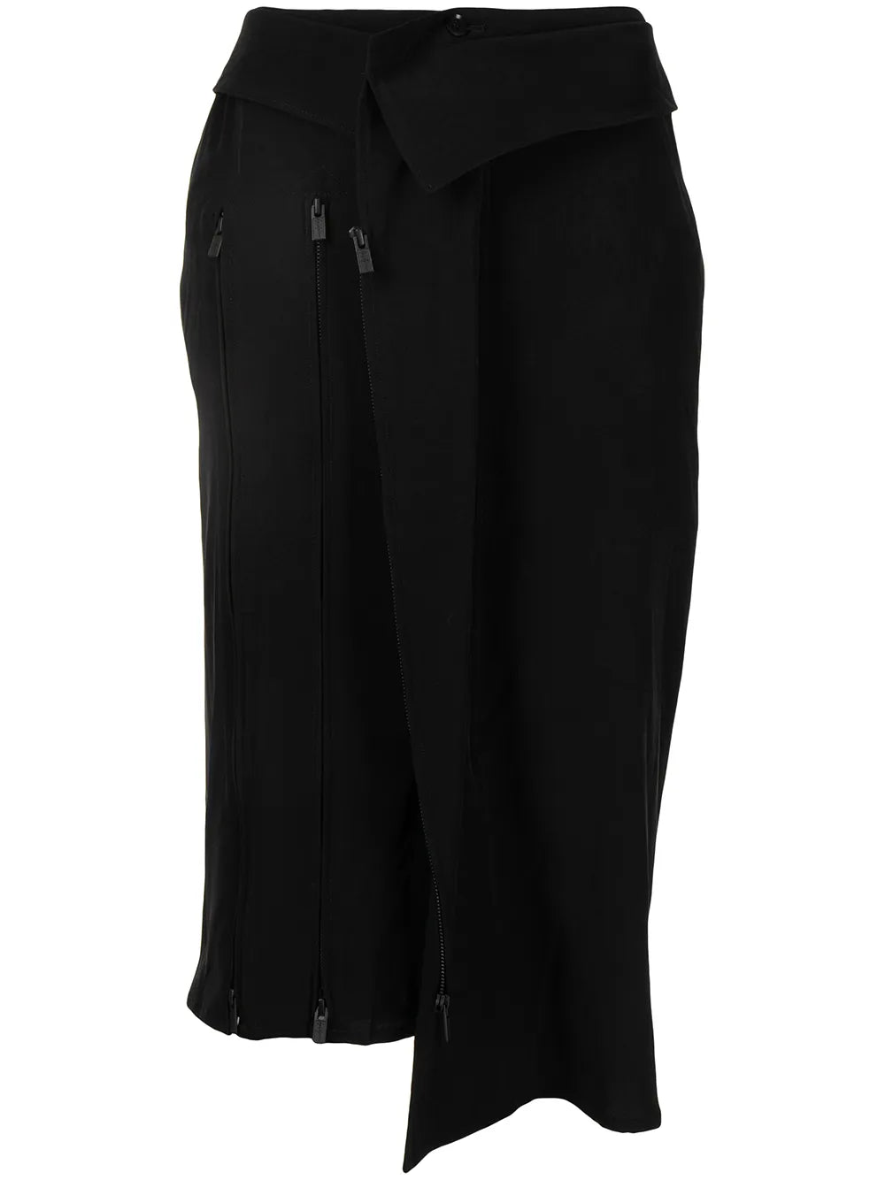 Asymmetric Zip Detail Skirt