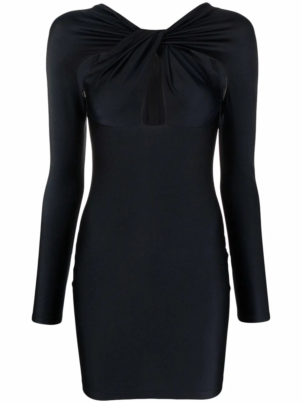 Draped Cut-Out Mini Dress