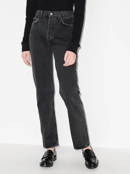 90S Pinch Waist Straight-Leg Jeans