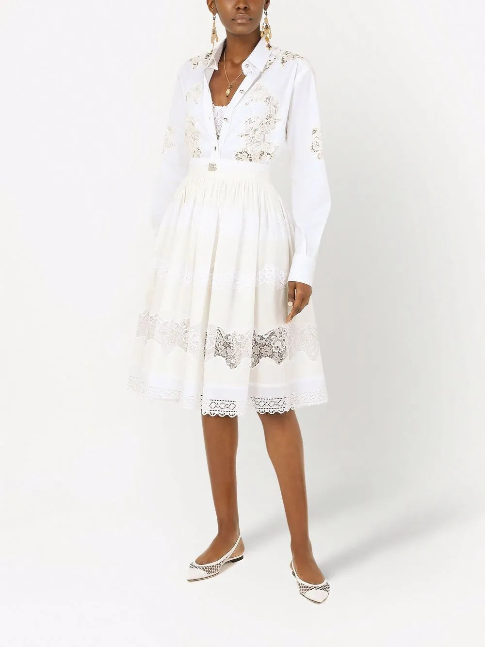 Openwork Poplin Shirt
