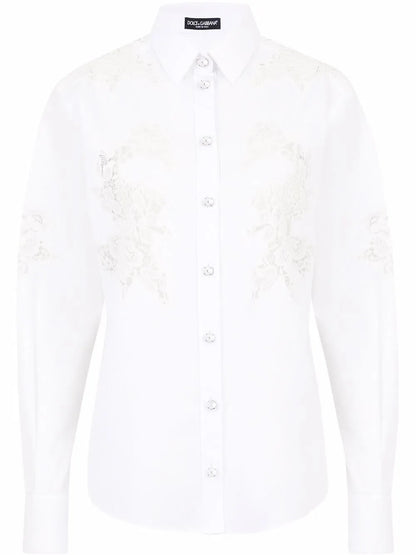 Openwork Poplin Shirt
