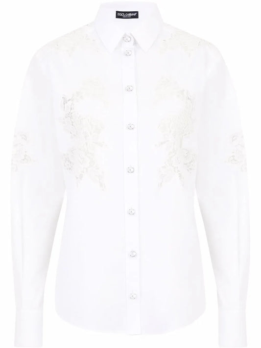 Openwork Poplin Shirt