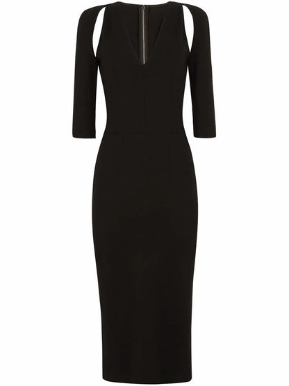 Cut-Out Midi Dress