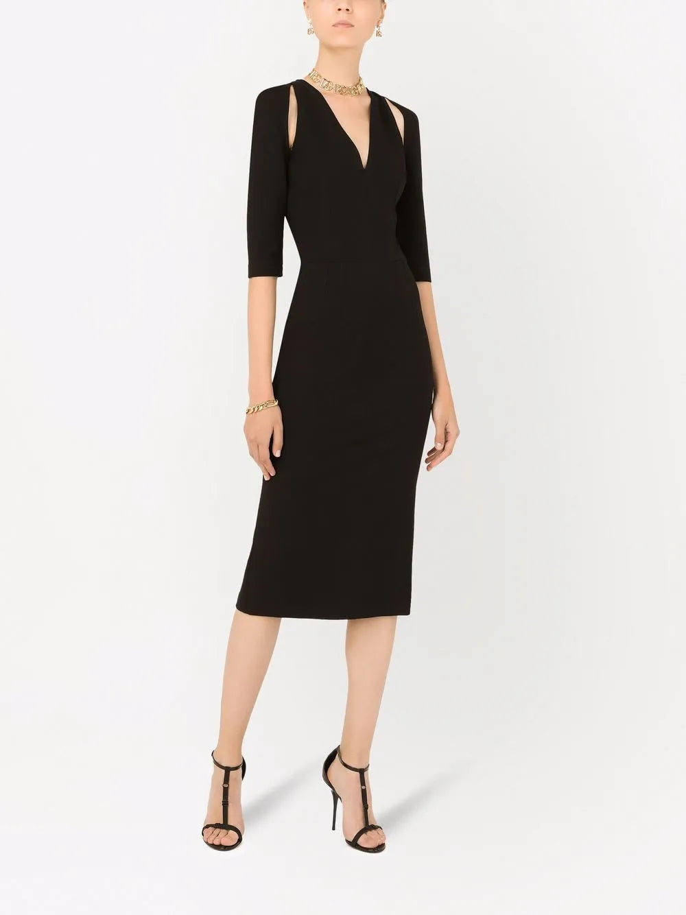 Cut-Out Midi Dress