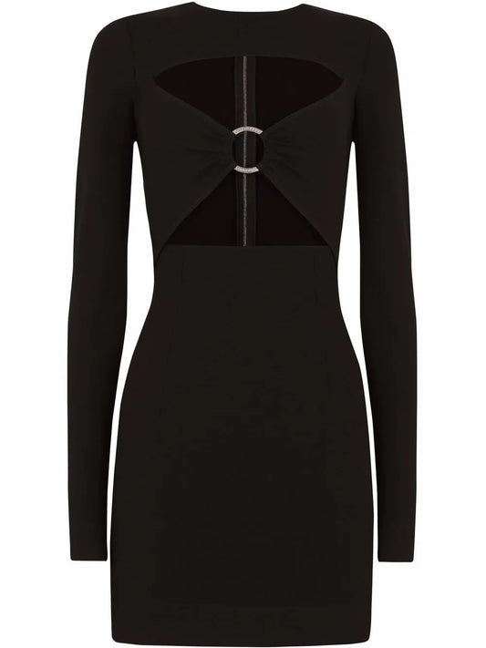 Ring-Detail Cut-Out Minidress