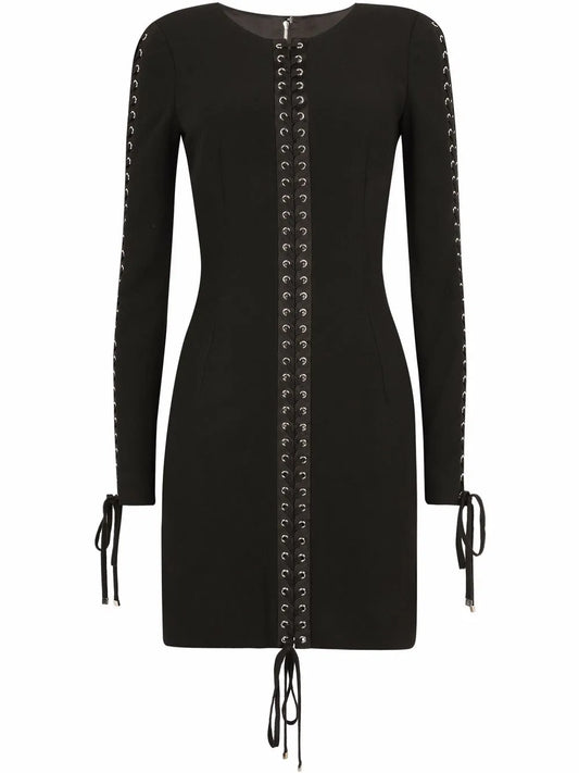 Eyelet-Detail Minidress