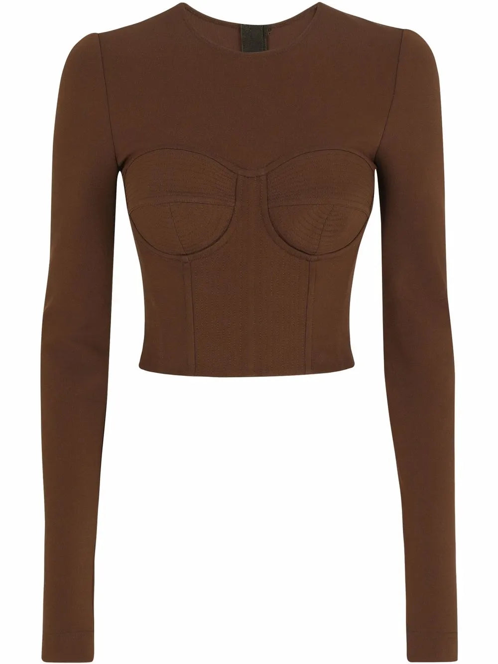 Long-Sleeve Corset Top