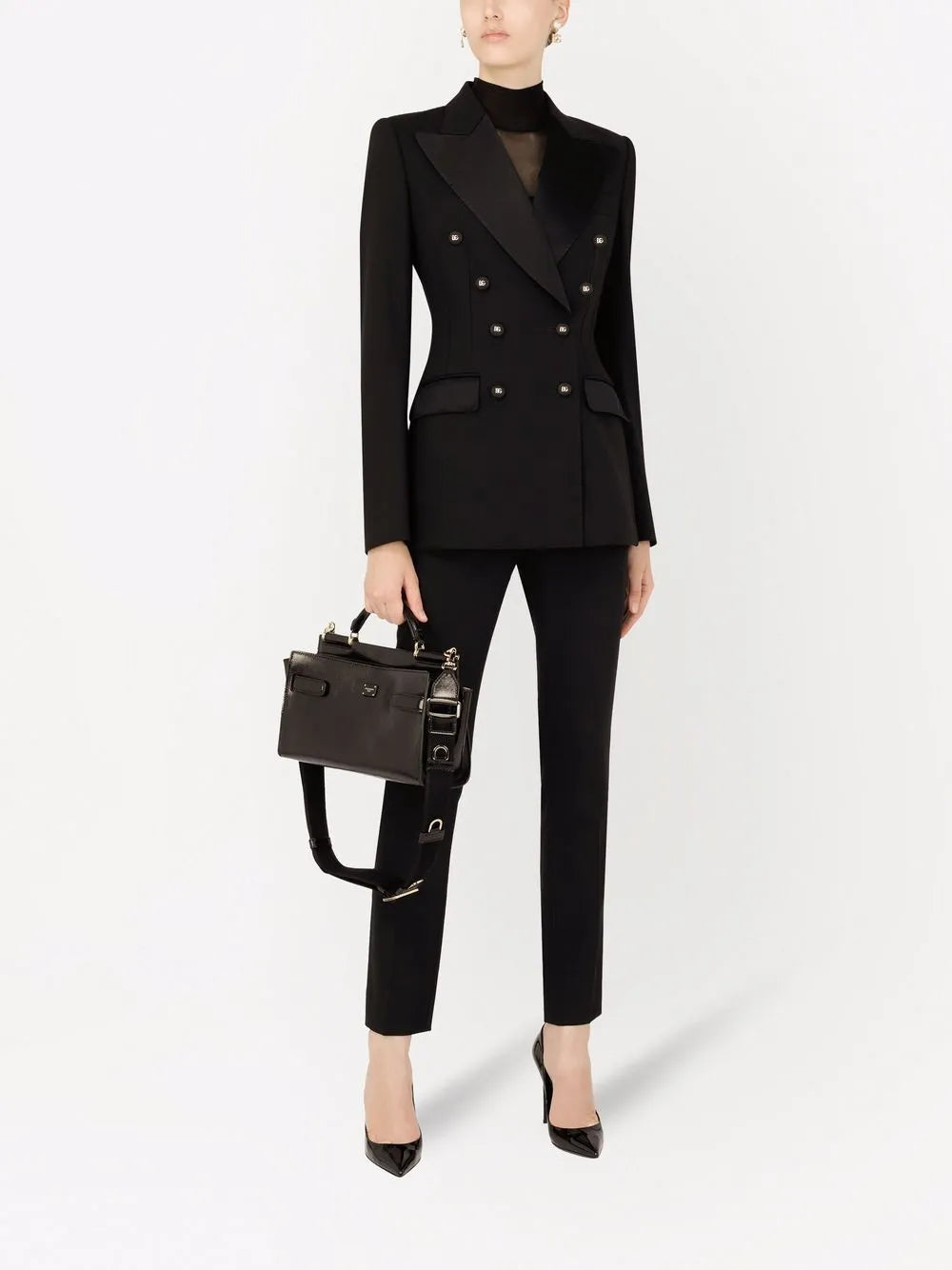 High-Waisted Tuxedo Trousers