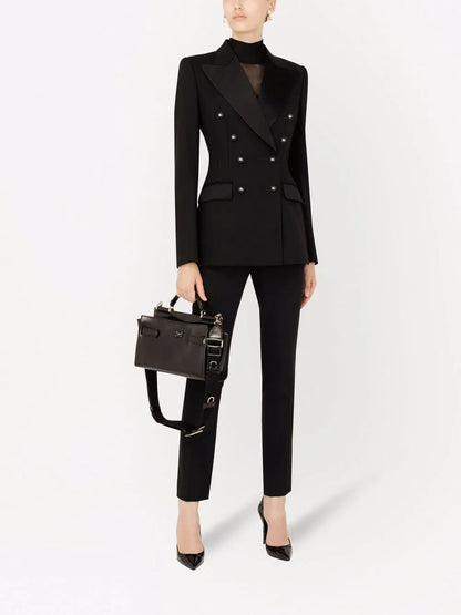 High-Waisted Tuxedo Trousers