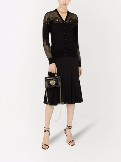 Lace-Trim Cardigan