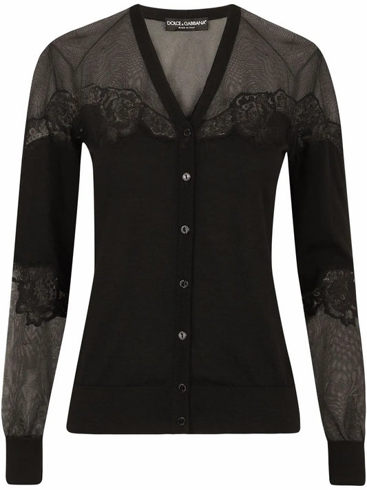 Lace-Trim Cardigan