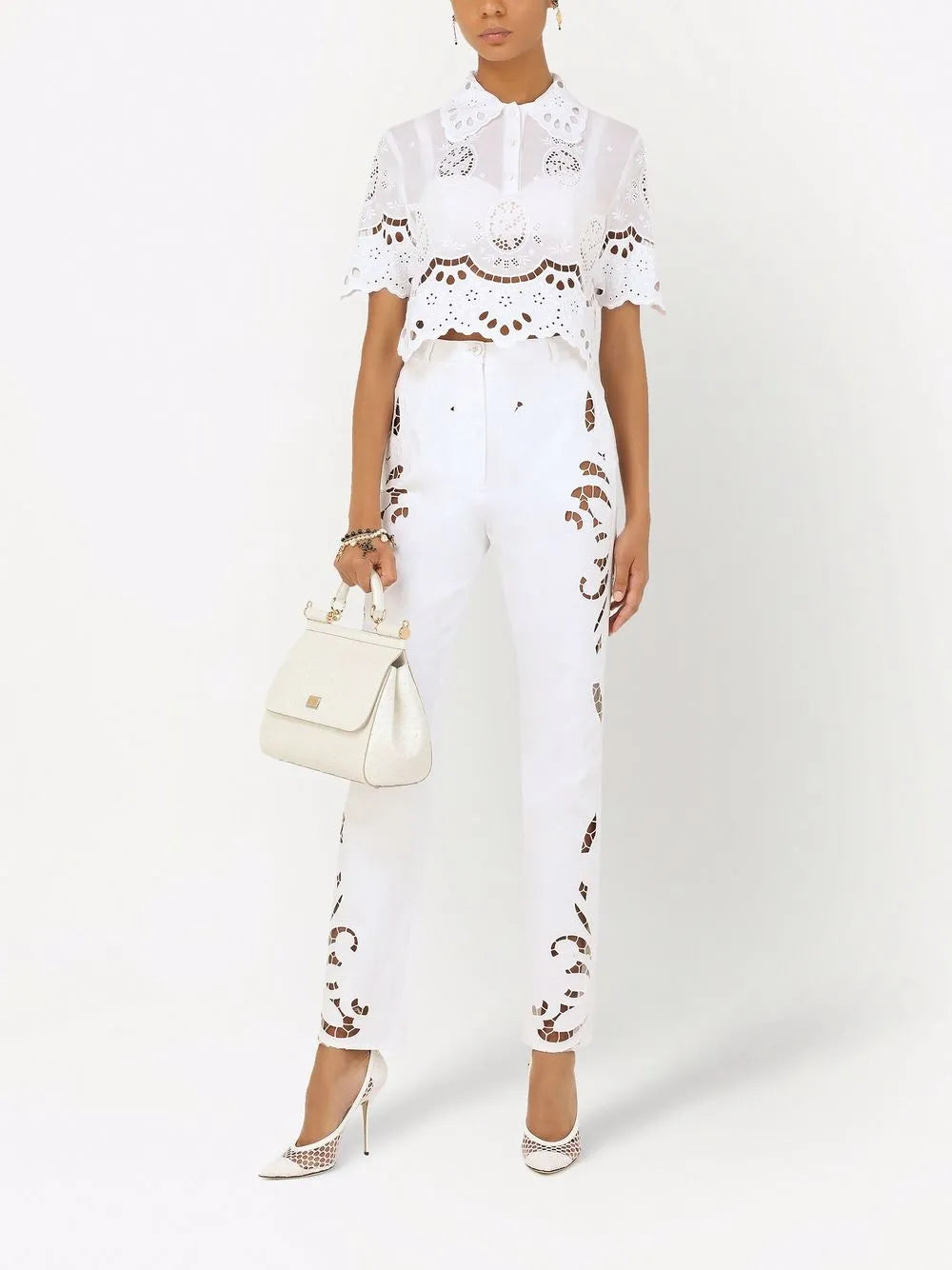 Embroidered Gauze Polo Shirt