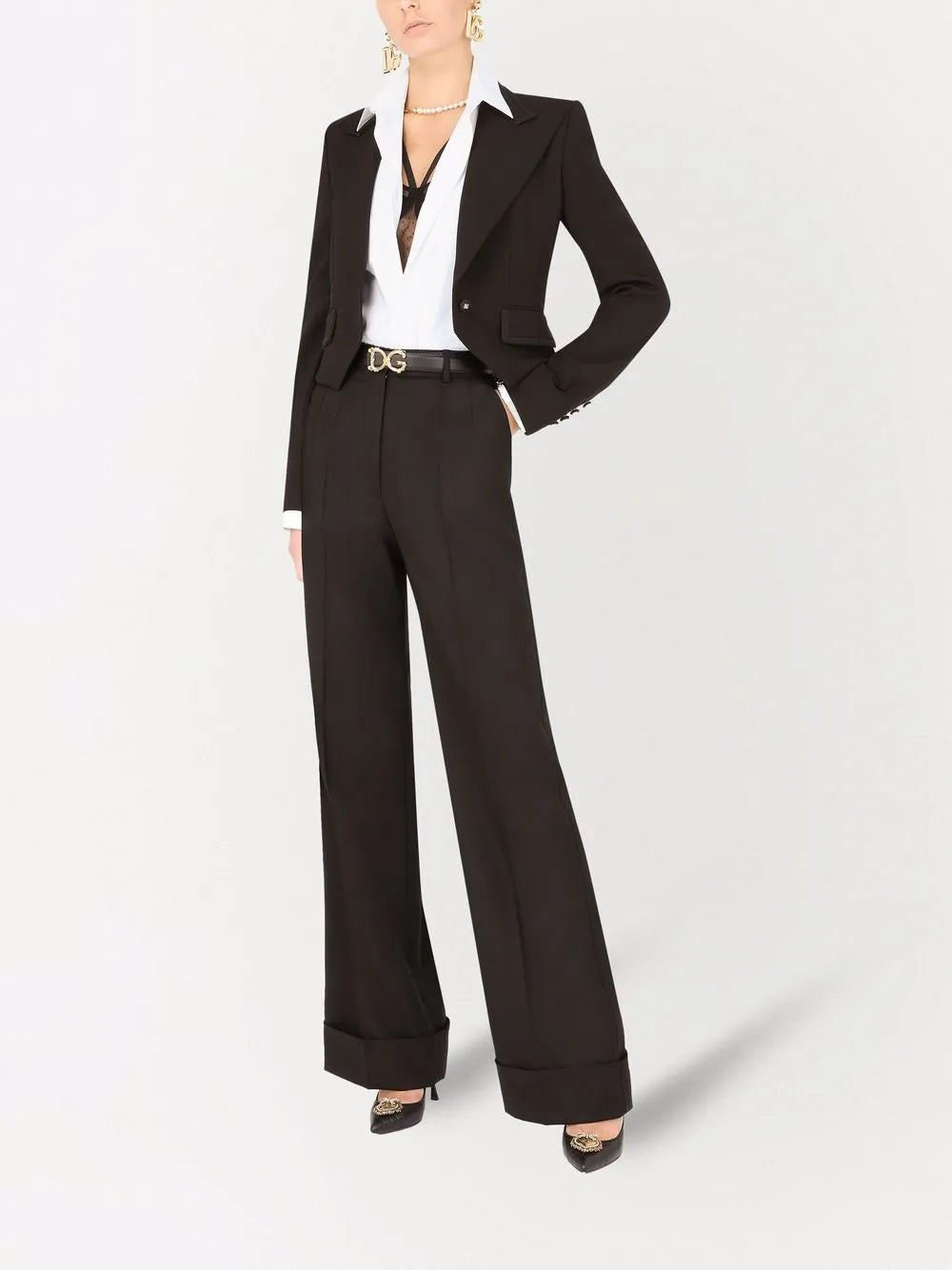 Wool Palazzo Trousers