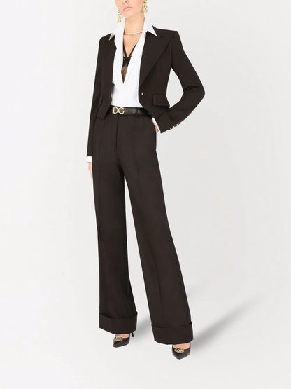 Wool Palazzo Trousers