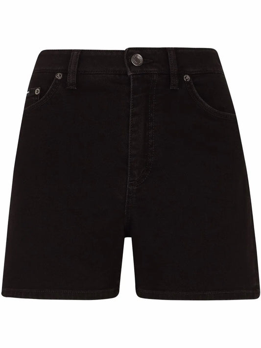 High-Waist Denim Shorts