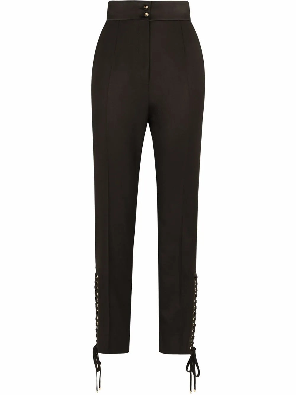 Lace-Up Twill Trousers