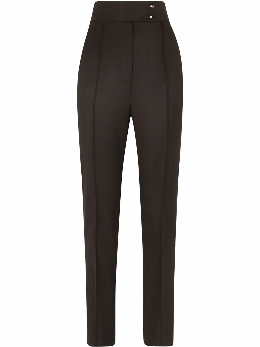 High-Waisted Wool Trousers