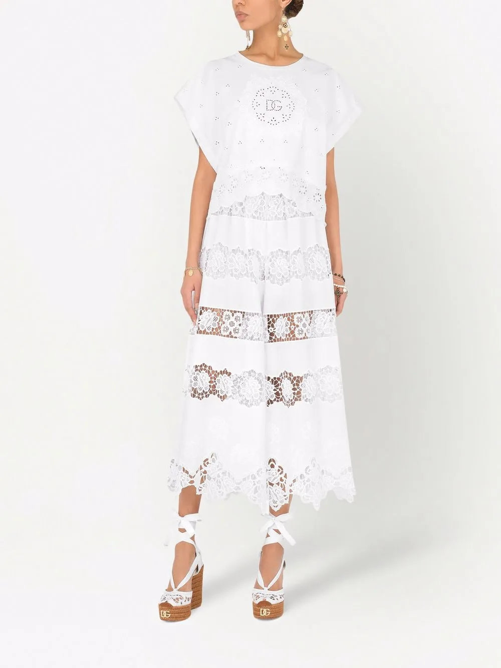 Embroidered Culotte Trousers