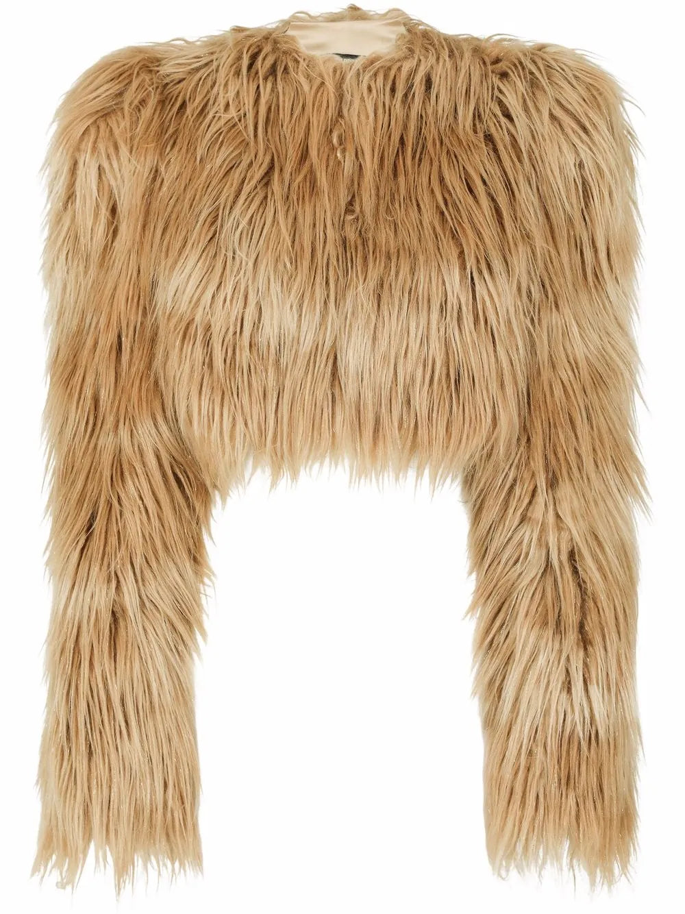 Cropped Faux-Fur Jacket