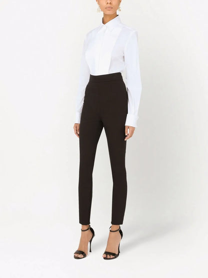 Stretch-Poplin Tuxedo Shirt