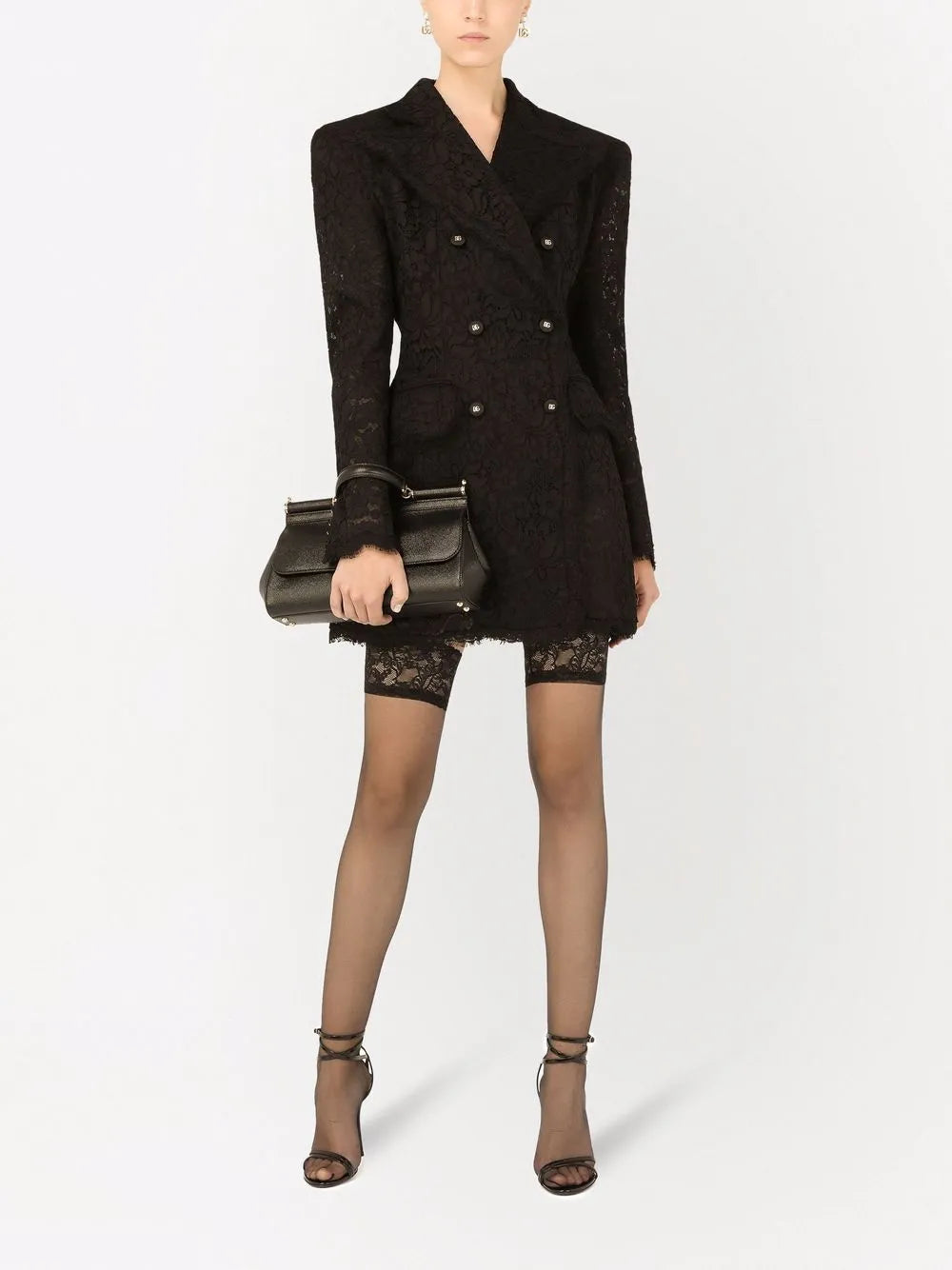 Cordonetto-Lace Double.Breasted Blazer